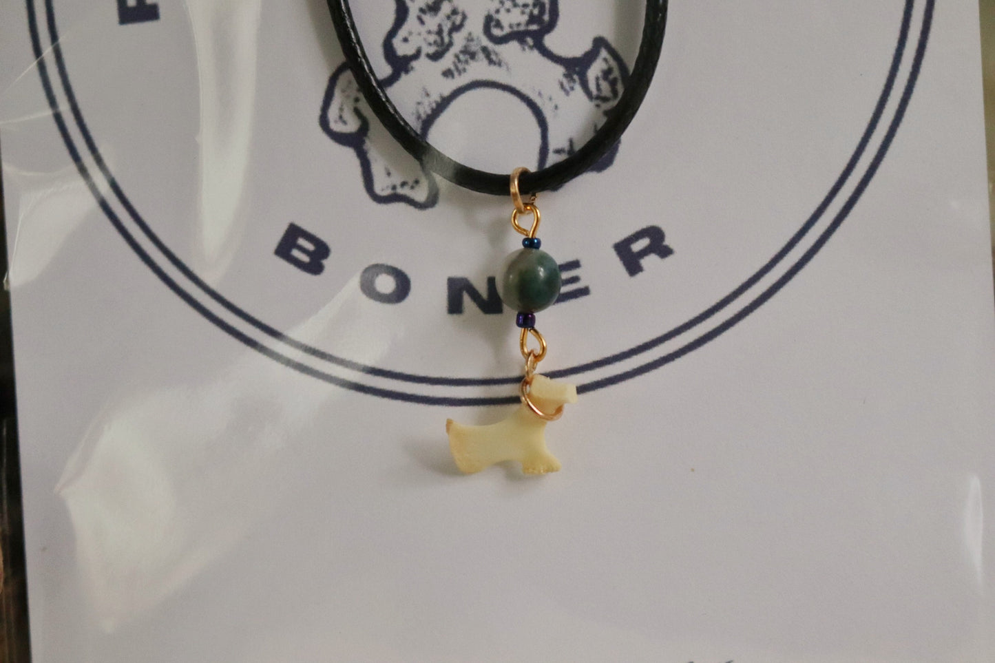 Red Eared Slider Turtle Bone with Indian Agate Gemstone Necklace