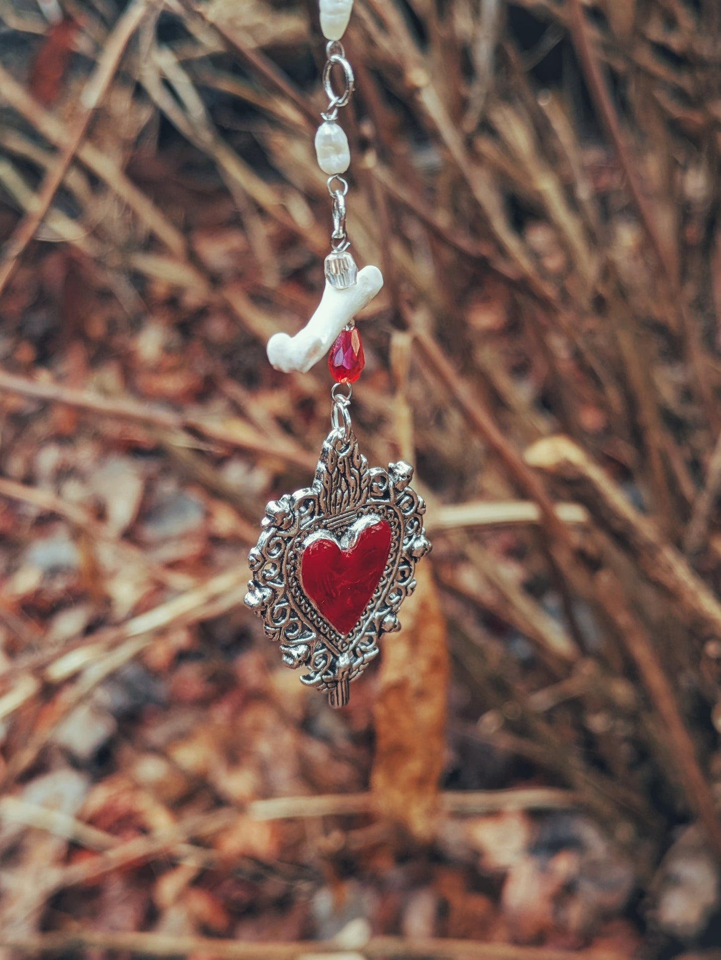 Vintage Pearls and Fox Bones Rosary