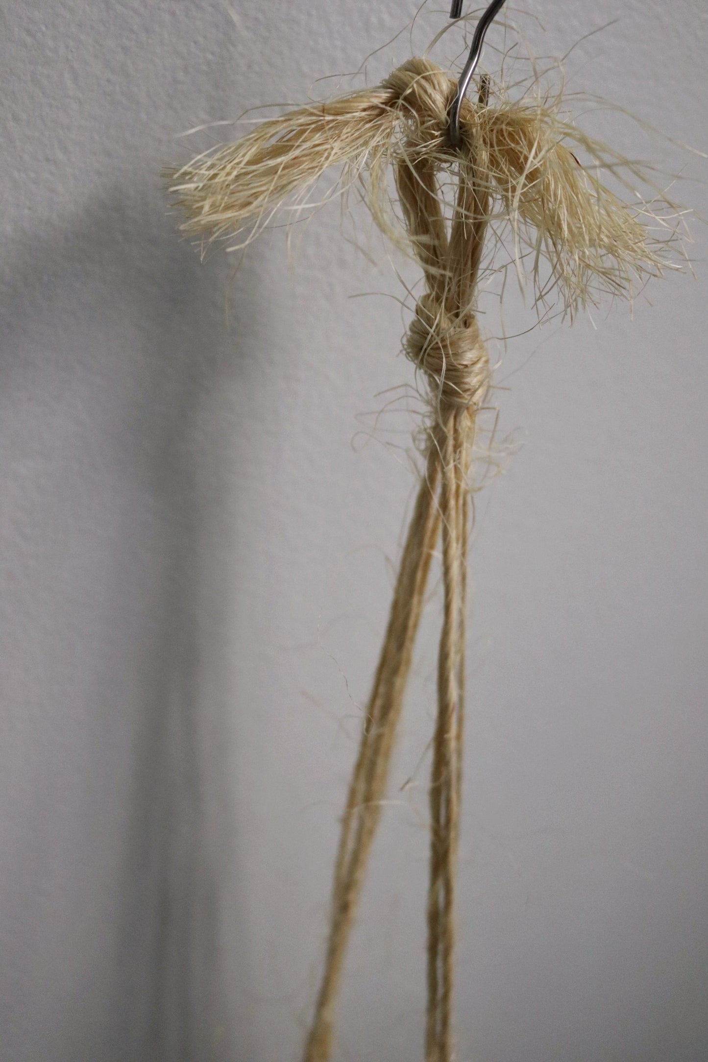 Leg Bone Planter Twine Hanger with Wooden Beads