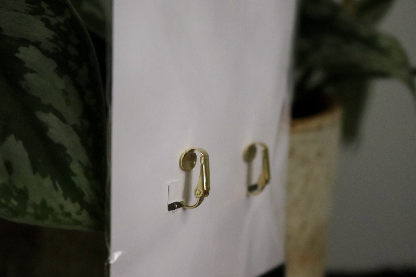 Yellow Jade Bone Clip-On Earrings