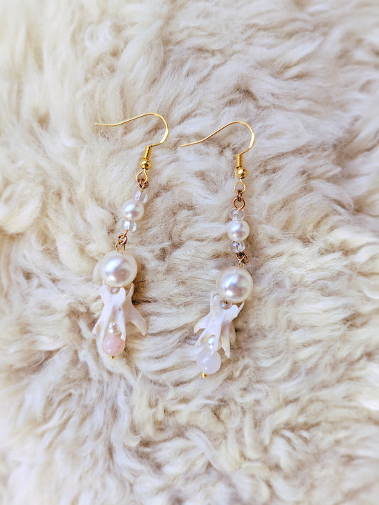 Pearl Squirrel Earrings