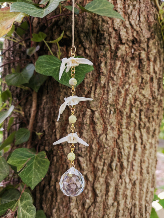 Catfish Bones Sun Catcher (Yellow Turquoise Gems)