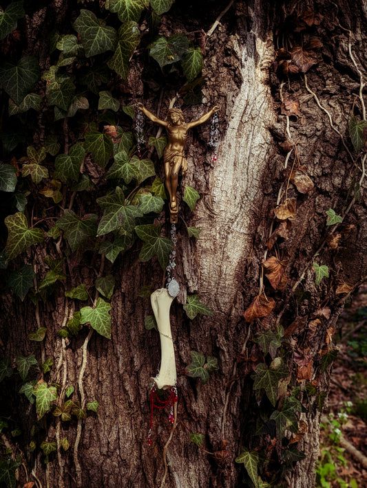 Fawn Leg Bone Crucifix